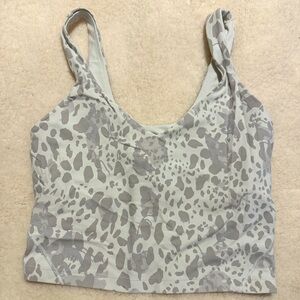 lululemon athletica Gray Leopard Print Tank Top